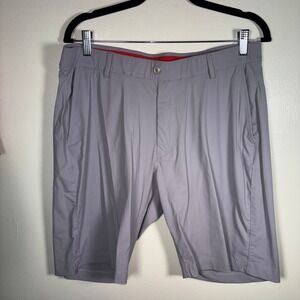 Redvanly Golf Shorts Mens Sz L Gray Lavender Performance Stretch Activewear